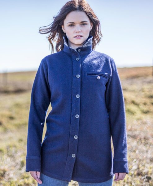 McNair women's merino Fell Shirt in Slawit Blue