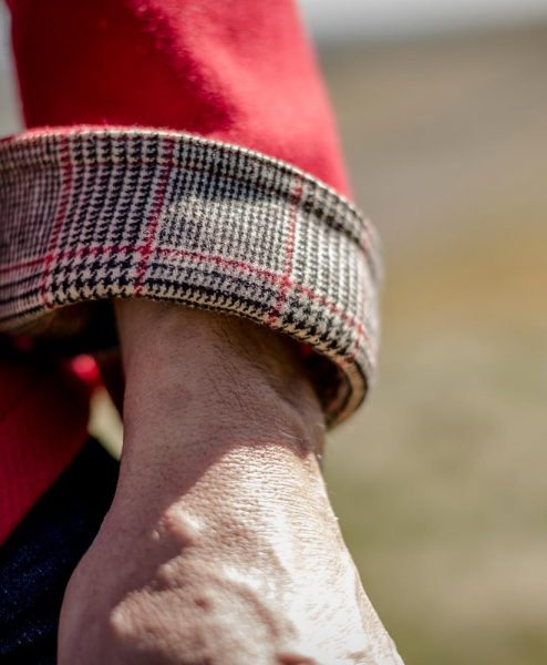 McNair men's merino shirt in Chilli red