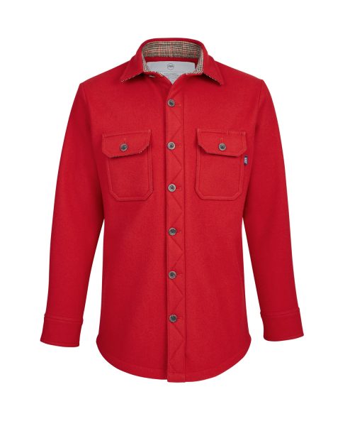 McNair women's Chilli Red merino Mountain Shirt