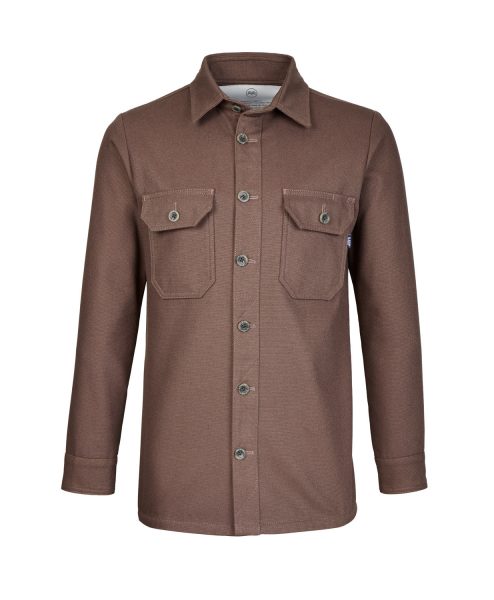 McNair men's PlasmaDry Canvas Work Shirt in earth brown